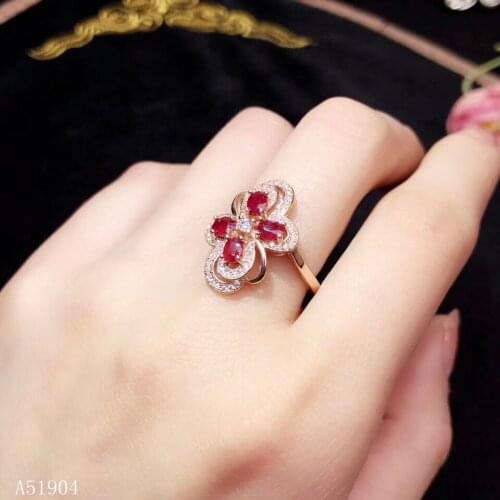 KJJEAXCMY boutique jewelry 925 sterling silver inlaid natural ruby female ring support test