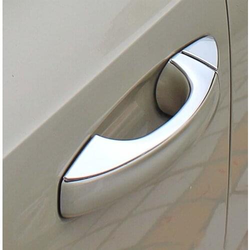 8PCS Stainless steel door handle knob cover For LHD Octavia 2015 2016