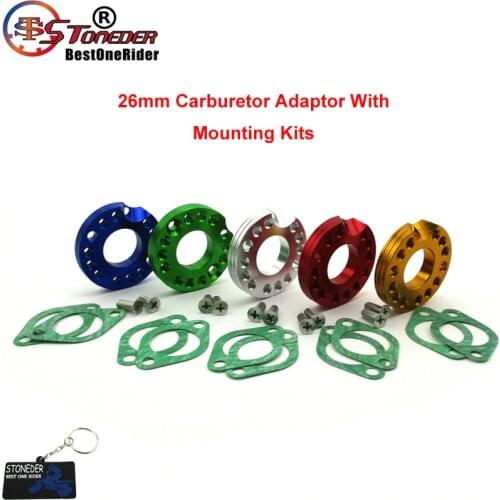 STONEDER 26mm Carburetor Manifold Spinner Plate Adaptor With Gaskets Screws For Dax Pit Dirt Bike ATV Quad 4 Wheeler