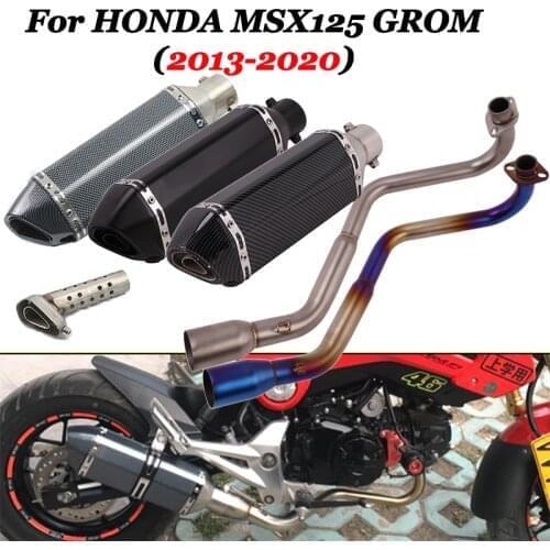 Motorcycle Full Exhaust System Muffler Link Pipe Stainless Steel Exhaust Escape FOR HONDA GROM MSX125 MSX 125 2013 2014-2019