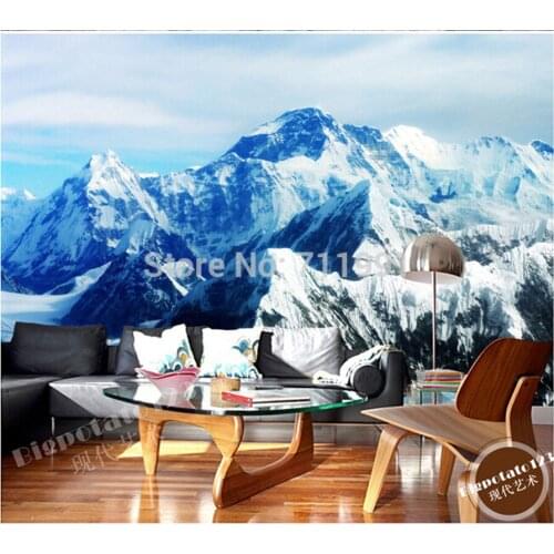 Custom photo wallpaper, wall Mount Qomolangma ice landscape for living room TV backdrop of vinyl wallpaper Papel de parede