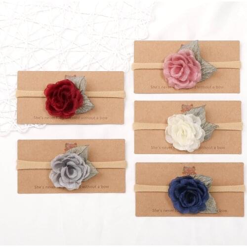 1 Pcs Baby Girl Flower Infant Hair Accessory Clothes Newborn Headwrap Toddler Cover Cute Headwear Headband Hair Band