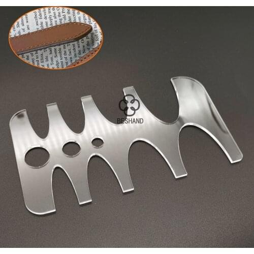 Leather Craft Tools Belt End Pattern Template V Shape 18/22/25/30/35/38/40mm Aauxiliary Cutting Die Instead of Punch Sets