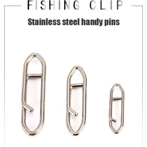 Toply Fishing Tackle Swivel Silver Stainless Steel Convenient Pin Fishing Pin Buckle Pin Eight Ring Fishing Tool Accessories