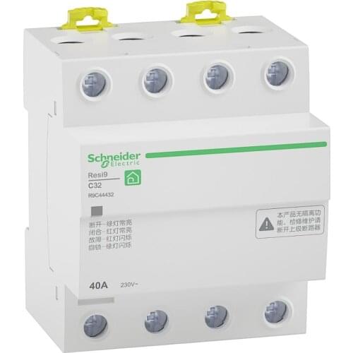 R9 Series Resettable over-Voltage/under-Voltage Protection Device 4P 32A 40A 50A 63A Instantaneous Voltage Coil