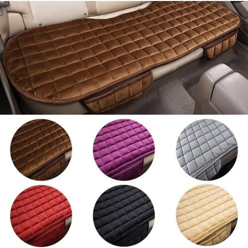 Car Rear Universal Seat Cover Winter Warm Black Seat Cushion Anti-Slip Rear Back Chair Seat Pad For Vehicle Auto Protector