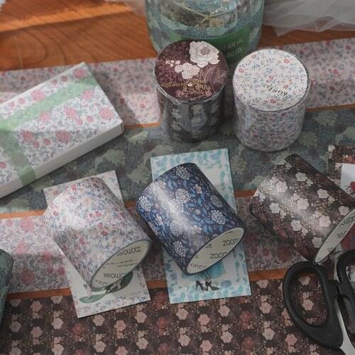 Vintage William Morris Pattern Masking Washi Tape flower daisy Decorative Adhesive Tape Decora Diy Scrapbooking Sticker Label