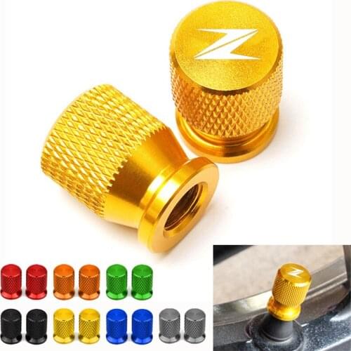 Motorcycle Tire Valve Air Port Stem Cover Cap Plug CNC Aluminum Accessories for Kawasaki Z400 Z800 Z900 Z650 Z750 Z1000 All Year