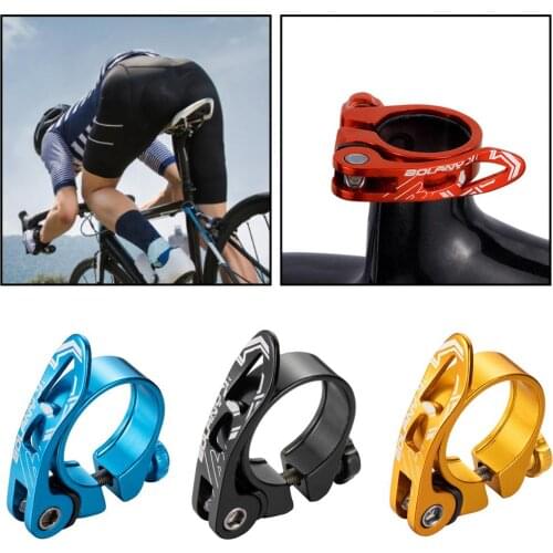 Aluminum Alloy Seat Post Clamp High Strength Durable Wear-resistant Lightweight High Hardness Seat Tube Clip for MTB Road Bike