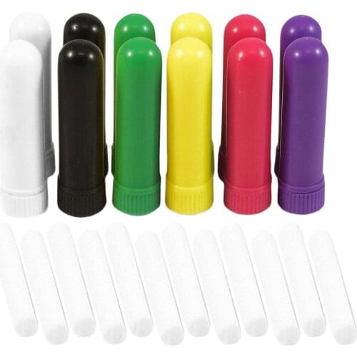10 Color China Manufacturer Thicker Blank Nasal Inhaler Sticks Plastic Aromatherapy Inhaler Container