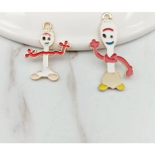 10pcs Cartoon Cute Dancing Person Enamel Charms Handmade Craft Metal Charms Earring DIY Charms for Jewelry Making Accessories