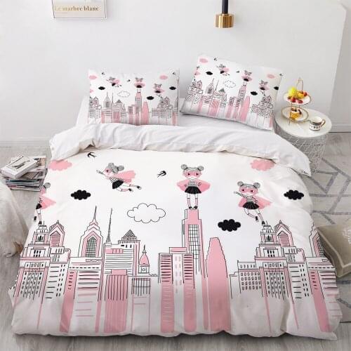 3D Luxury Bedding Sets Comforter Quilt Cover Duvet Set Single King Queen Double Single Size Cartoon Design Custom Bedclothes
