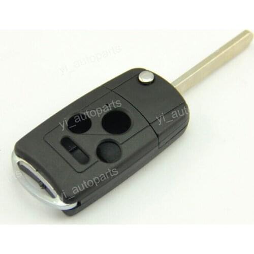 4 Buttons Remote Flip Folding Key Shell Cover For Honda CRV Fit Pilot W/ Panic 3