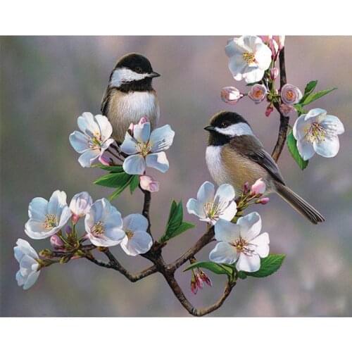 5D DIY diamond embroidery two birds in the tree diamond painting Cross Stitch full drill Rhinestone mosaic home decoration