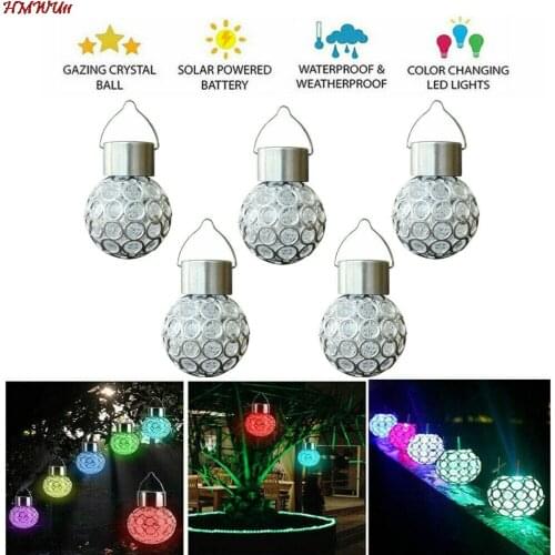 5x Solar Powered Hanging Light Bulbs Garden Lights Warm White Outdoor Patio Lights