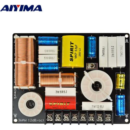 AIYIMA 280W 3 Way Audio Speaker Crossover Treble+ Midrange+ Bass Independent Filter Frequency Divider for DIY Speaker DIY 1PC