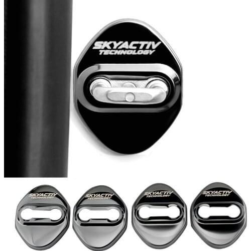 4pcs Stainless Steel Car styling Door Lock Cover For Mazda 2 3 6 Demio CX3 CX-5 CX5 CX 5 CX7 CX9 MX5 Axela ATENZA 2017 2018 2019