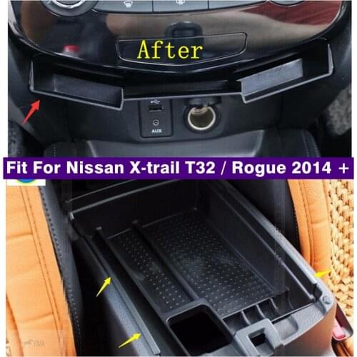 Car Center Console Storage Box Car Interior Modification ABS Decorative Storage Box For Nissan X-trail X trail T32 2014 - 2021
