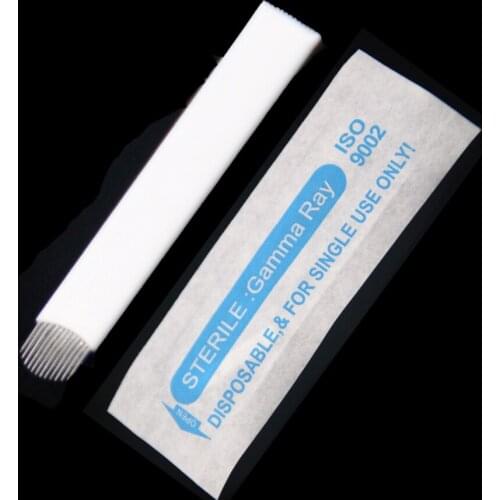 Free shipping 50Pcs 12U Superior U Shape Blades For Permanent Makeup Manual Pen Single Packaged