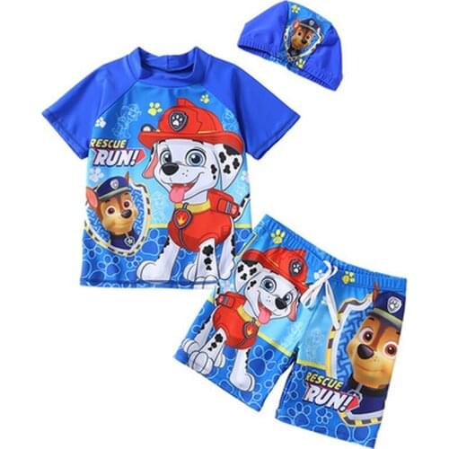Paw Patrol Childrens Split Body Swimsuit Set Childrens Swimsuit Spider Man American Captain Cartoon Childrens Swimsuit