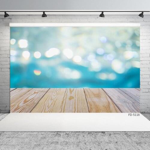 Flare Bokeh Wooden Plank Photographic Backdrop Vinyl Cloth Background Photo Studio for Baby Shower Children Pets Toy Photobooth
