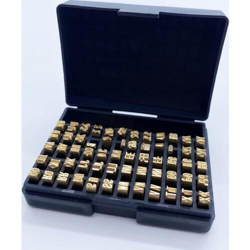 120pcs 2*3*15mm 2*4*15mm Hot stamp Copper letters thermal ribbon printing alphabet font for HP-241 DY-8 codate code printer