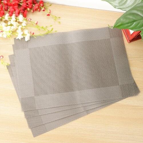 4x PVC Insulation Pad Dining Table Kitchen Placemats Mat Dish Cup Coasters