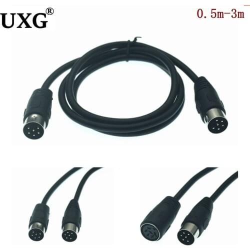 DIN 6pin Male To Male & Female Cable Adapter Connector Big Din 6pin Audio Data Signal Extension Cable Cord 0.5m 1m 1.5m 3m