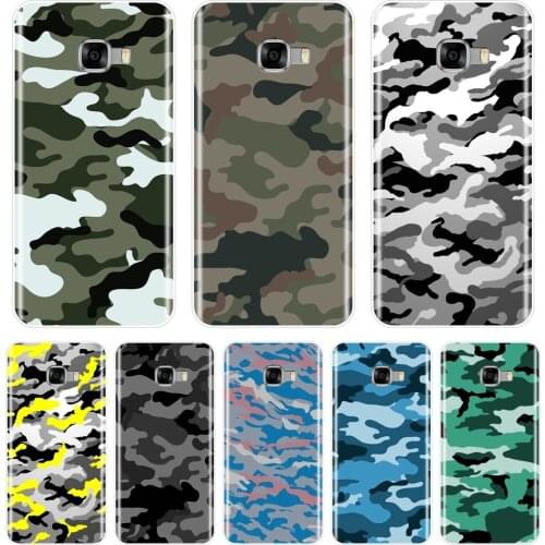 Camouflage Military Camo Army Phone Case For Samsung Galaxy C5 C7 C9 Pro Soft Silicone Back Cover For Samsung Galaxy C5 C7 C8