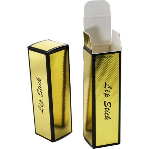 2.5*2.5*8.5cm Reflective Kraft Paper Box for Gift Packaging DIY Lipstick Package Paperboard Boxes Foldable Paper Box 50pcs/lot