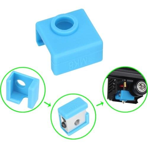 MK8 Extruder Nozzle Heater-Block Printer-Parts J-Head hotend Sock-Protective-Cover 3D Printer Parts for Heated Block Hot End