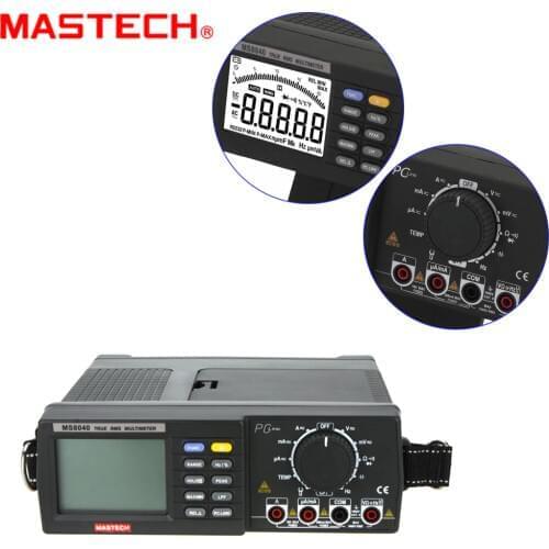 MASTECH MS8040 22000 Counts AC DC Voltage Current Auto range Bench multimeter True RMS Low-pass filtering With RS-232 Interface