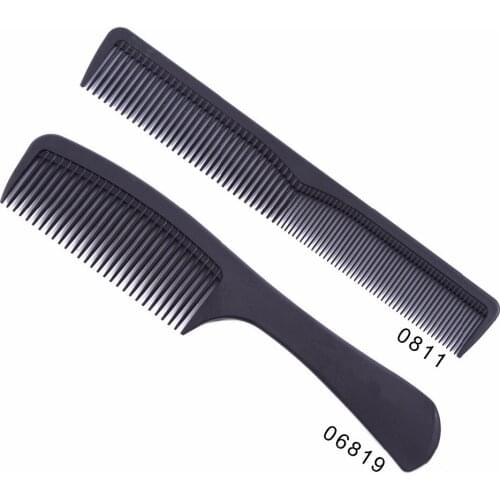 2 pcs/set Black Professional Combs Hairdressing New Tail Comb Two Carbon Anti Static Comb Hair Cutting Comb Set