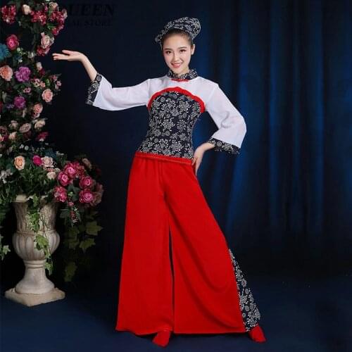 Chinese folk dance clothes Oriental dance costumes Chinese traditional woman dress KK775 YX