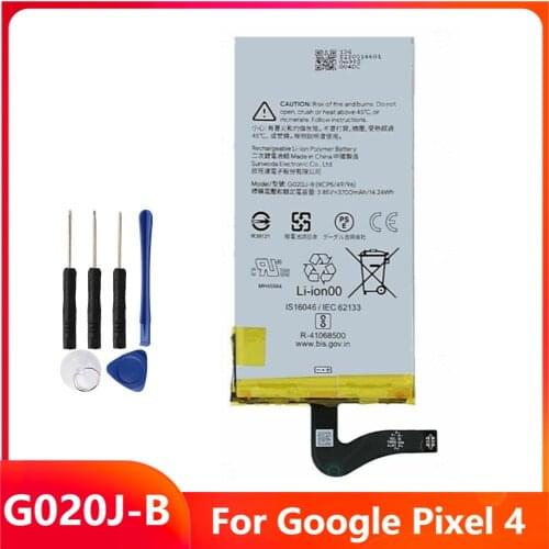 Original Replacement Phone Battery G020J-B For Google Pixel 4 XL Pixel4 XL Genuine Rechargable Batteries 3700mAh + Free Tools