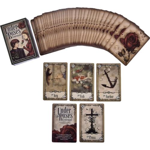 Under The Roses Lenormand 39 Card Deck The Clock Tower LOVE Oracle Tarot 9cm×6cm/3.54"x2.36"