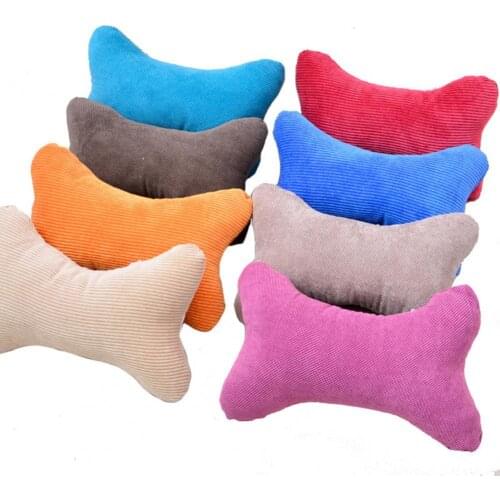 Car Seat Headrest Breathable Household Corduroy Bone Shaped Ergonomic Car Seat Pillow for Car Interior Accessories Neck Pillow