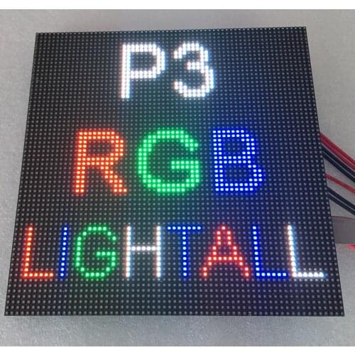 P3 full color led module 192*192mm indoor matrix led sign business advertising screen hub75 led display taxi panel ali express