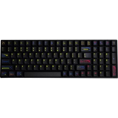 Awakening Black Keycaps For Cherry Mx Gateron Kailh Box TTC Switch Mechanical Keyboard 60 87 104 Cherry Profile PBT Key Cap
