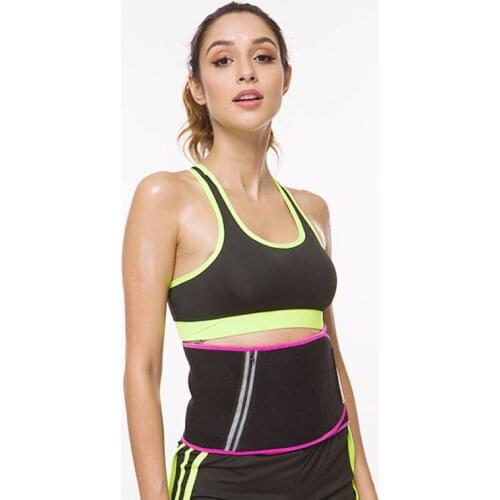 Perspiration Exercise Fitness Belt Zipper Pocket Wide Yoga Running Soft Warm Palace Corset Belt