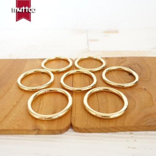 Retail Metal O Ring non-Welded nickel plated loop Ring for 30mm dog collar Chain leather belt environmental connect buckle