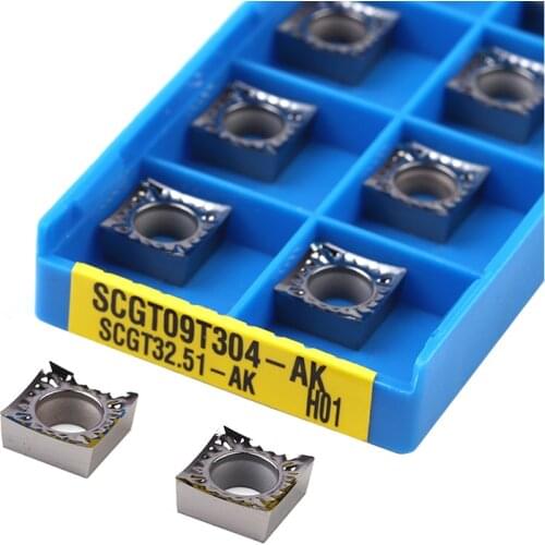 SCGT09T302 SCGT09T304 SCGT09T308-AK H01 High quality Aluminum turning tool Carbide Turning insert CNC lathe tool Milling inserts