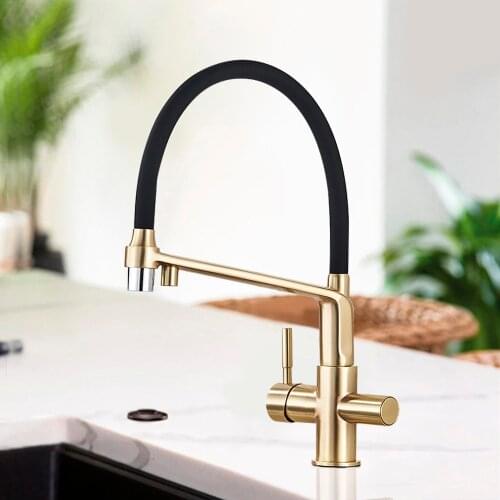 Senlesen Kitchen faucet purified Water Sink Faucets Nickel Golden Faucets Mixing Valve Mixer Tap Para Home