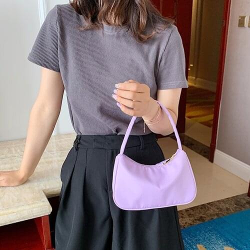Fashion Exquisite Shopper Makeup Bags Fashion Nylon Womens Handbag Totes Female Casual Solid Underarm Shoulder Bags New Arrival