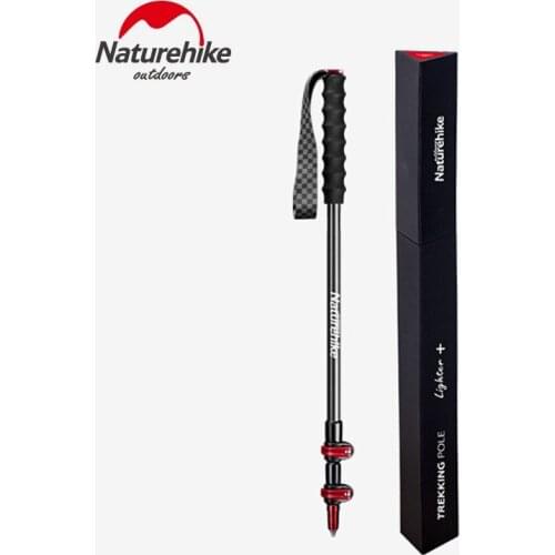 Naturehike Carbon Fibre Ultralight Portable Collapsible Trekking Poles EVA Anti-skid Handle External Quick Lock Alpenstock