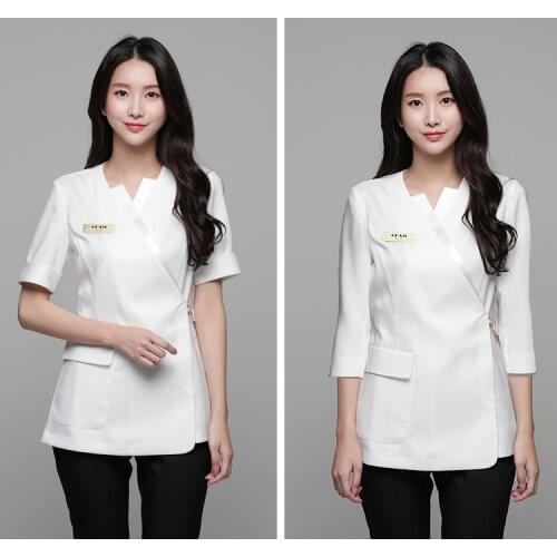New Beautician Manicure Work Uniform Spa Health Center Embroidery Work Clothes Hotel Reception Uniform
