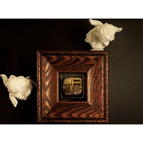 Vintage Frame Style Music Box Wooden Movement Home Decoration Wedding Valentines Day Birthday Gifts For Girlfriend