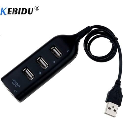 Kebidu High Speed 4 Ports 2.0 USB HUB splitter Adapter Mini For Laptop PC Notebook Receiver Computer Peripherals Accessories