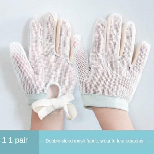 Baby Prevent Hand Sucking Kids Thumb Children Anti-Bite Finger Nail Gadgets Ring Eating Hand Gloves Thin Five Fingers