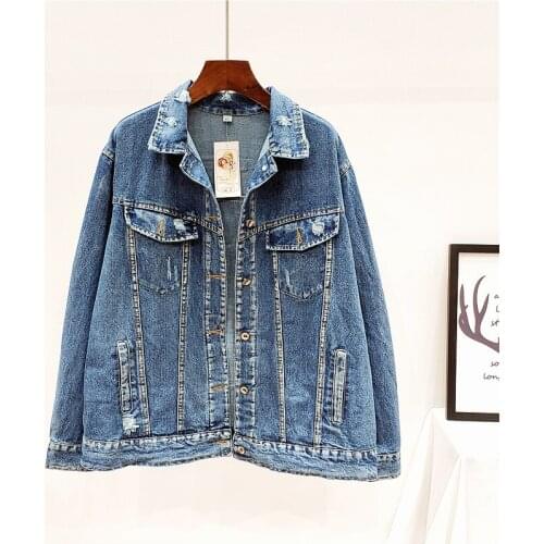 Womens Flower Embroidery Beading Sequin Jacket Single Breasted Vintage Loose Denim Coat Spring Autumn Long Sleeve Outerwear